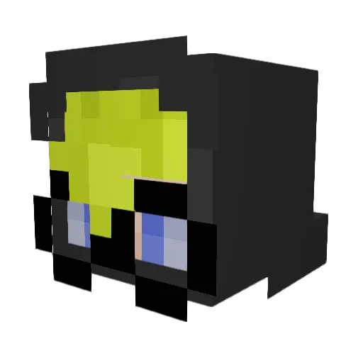 500g_Wurst Minecraft avatar head, 3D render