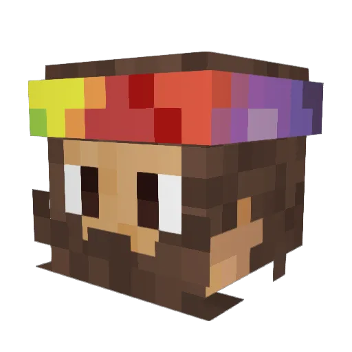500ug Minecraft avatar head, 3D render