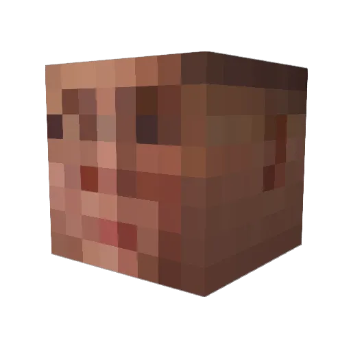 501Ranger Minecraft avatar head, 3D render