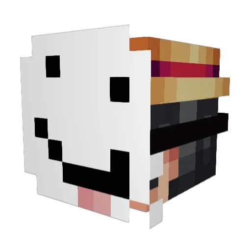 503_Goku Minecraft avatar head, 3D render