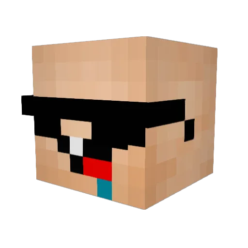 5051BOY Minecraft avatar head, 3D render