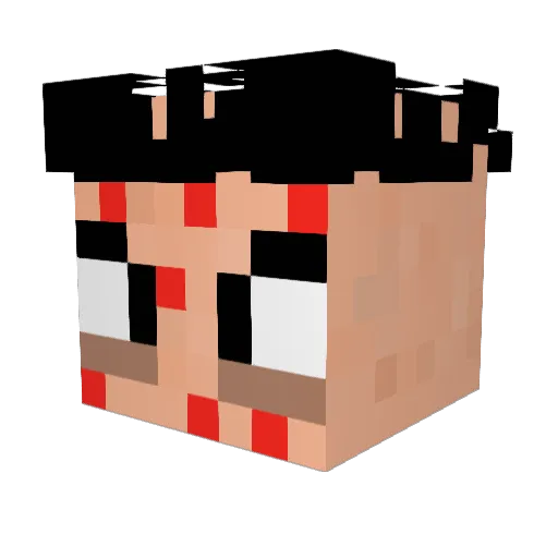 5053 Minecraft avatar head, 3D render