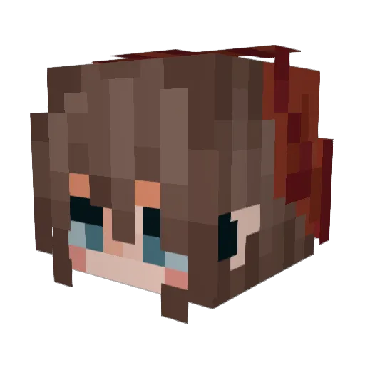 505em Minecraft avatar head, 3D render