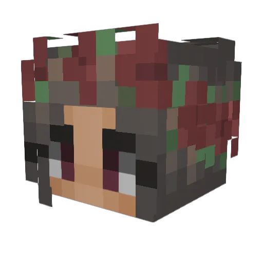 50Tincans Minecraft avatar head, 3D render