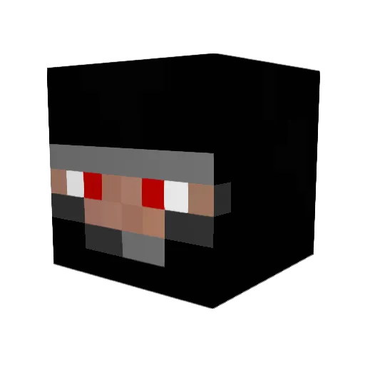 50cent41 Minecraft avatar head, 3D render