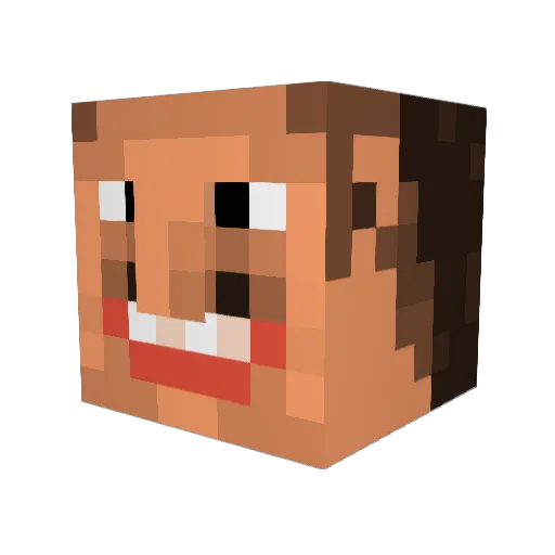 50john Minecraft avatar head, 3D render