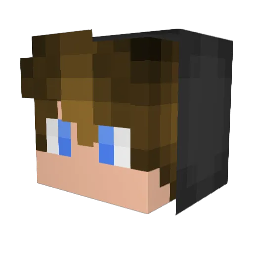 50krajcar Minecraft avatar head, 3D render
