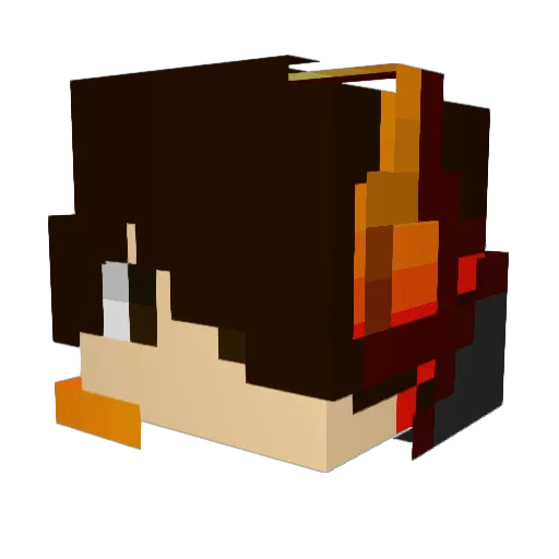 50m7 Minecraft avatar head, 3D render