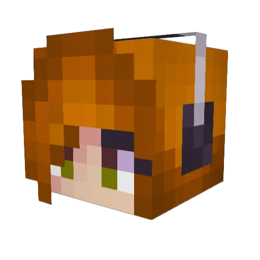 50ph Minecraft avatar head, 3D render