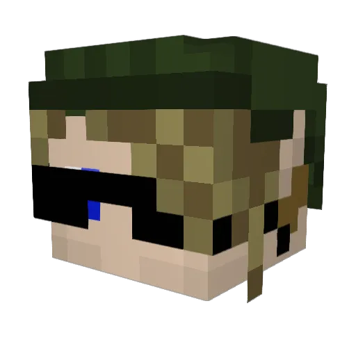 50x11 Minecraft avatar head, 3D render