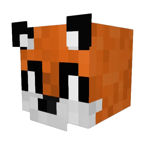 51OKAMI Minecraft avatar head, 3D render