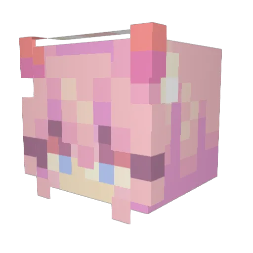 51Ruby Minecraft avatar head, 3D render