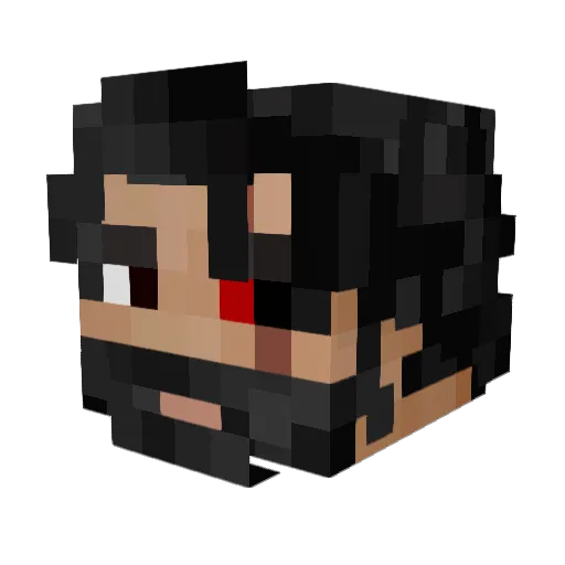 51Wang Minecraft avatar head, 3D render