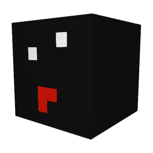 51_Nobody Minecraft avatar head, 3D render