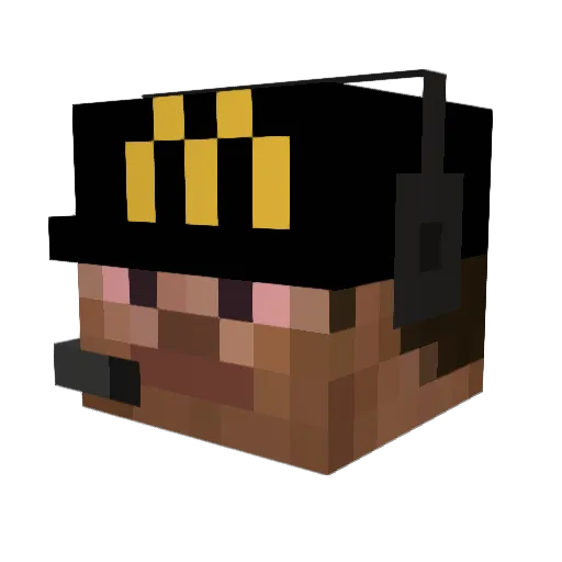 520dN47 Minecraft avatar head, 3D render