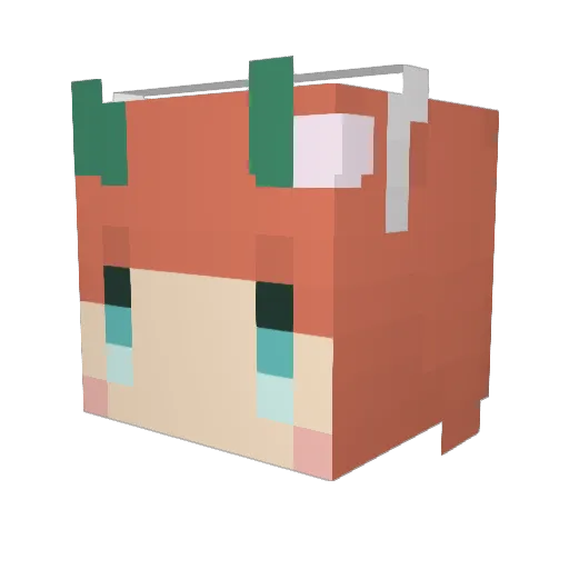 5214iso Minecraft avatar head, 3D render
