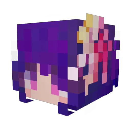 521cxk6 Minecraft avatar head, 3D render