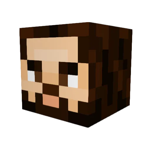523sidney Minecraft avatar head, 3D render