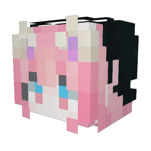52525rr Minecraft avatar head, 3D render