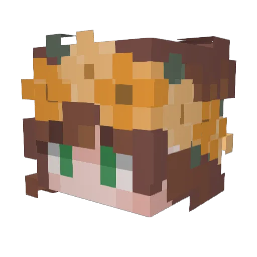 52536 Minecraft avatar head, 3D render