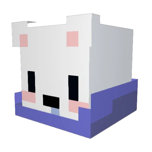5290cha Minecraft avatar head, 3D render