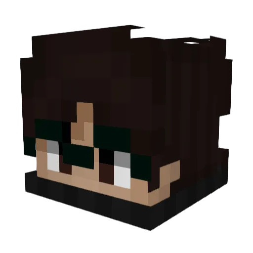 52Wolfy25 Minecraft avatar head, 3D render