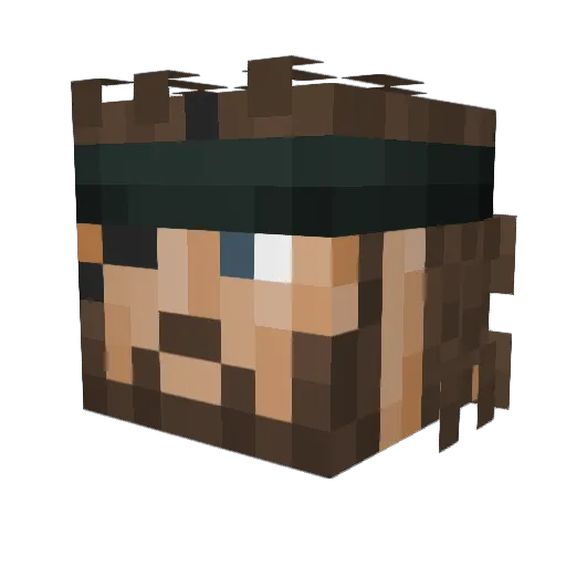538k Minecraft avatar head, 3D render