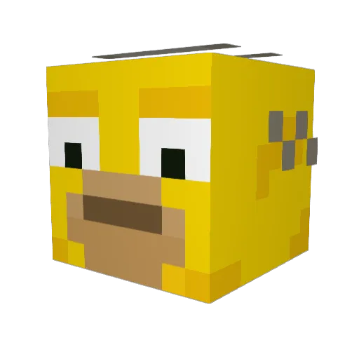 53AN Minecraft avatar head, 3D render