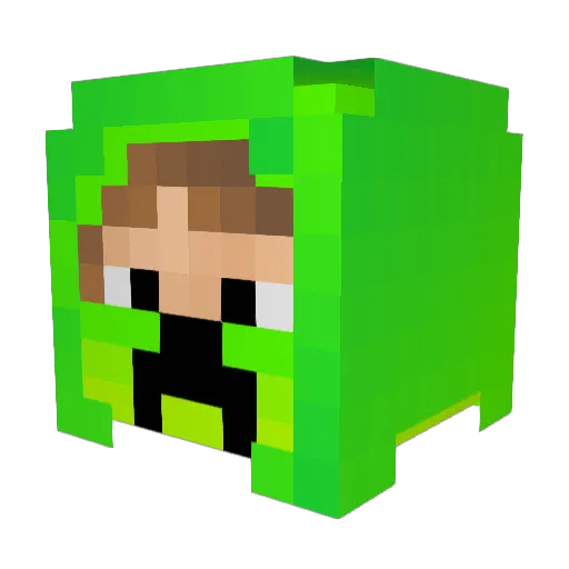 53M3S Minecraft avatar head, 3D render