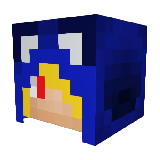 53nna Minecraft avatar head, 3D render