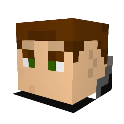 53v3r1n Minecraft avatar head, 3D render