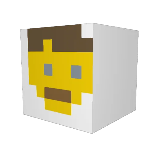 53ve Minecraft avatar head, 3D render
