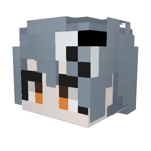 53zau Minecraft avatar head, 3D render
