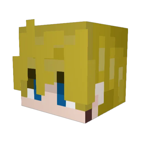 541m0n Minecraft avatar head, 3D render