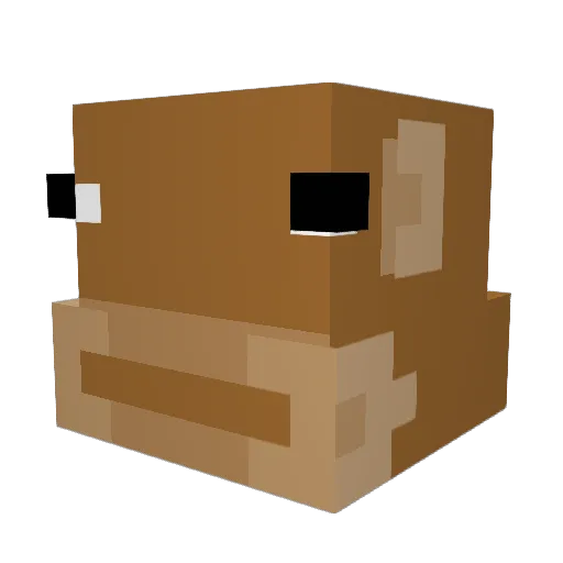 543_ Minecraft avatar head, 3D render