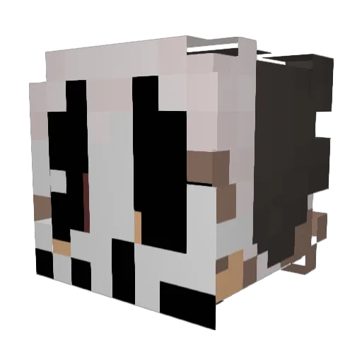 543z Minecraft avatar head, 3D render