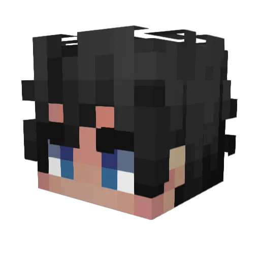 5455 Minecraft avatar head, 3D render