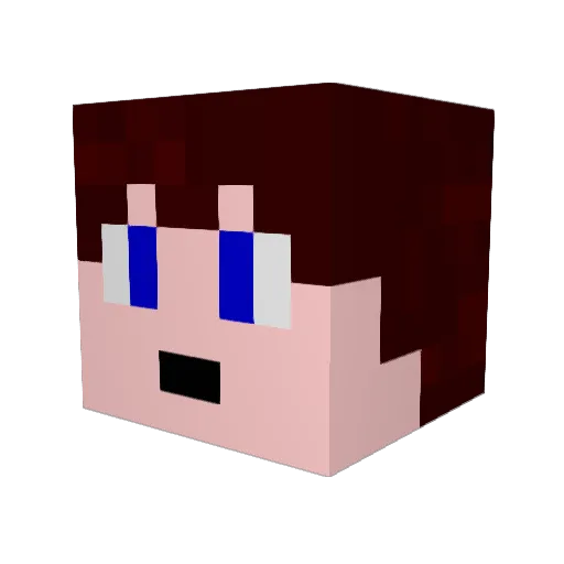 54LUCKY Minecraft avatar head, 3D render