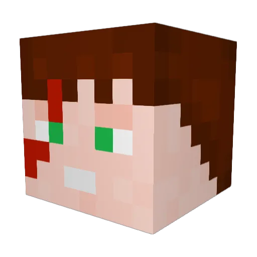 54Rorschach Minecraft avatar head, 3D render