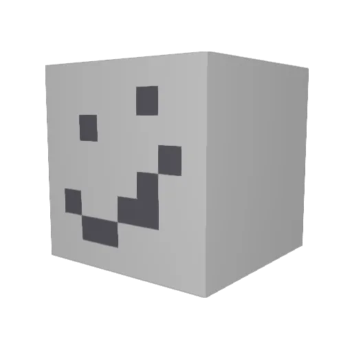 54lol Minecraft avatar head, 3D render