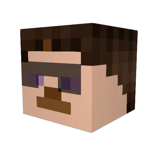 55Eman Minecraft avatar head, 3D render