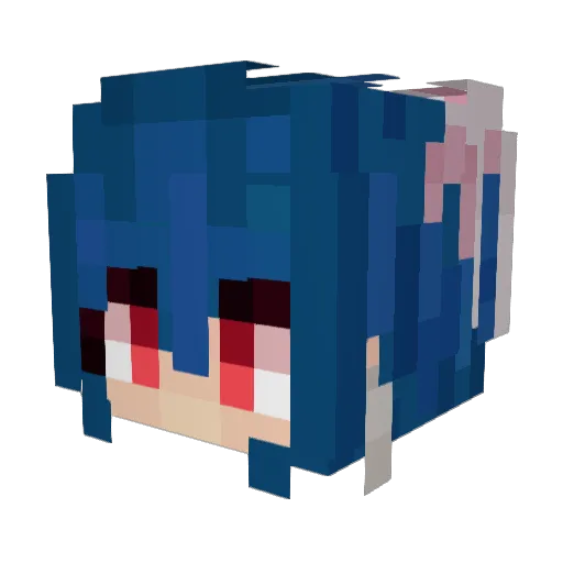 55Roxy10 Minecraft avatar head, 3D render
