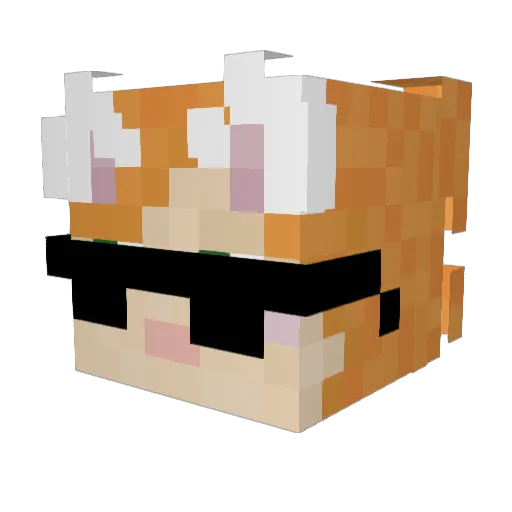 55ailaht Minecraft avatar head, 3D render