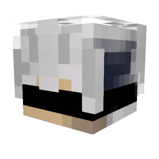 55lomandTV Minecraft avatar head, 3D render