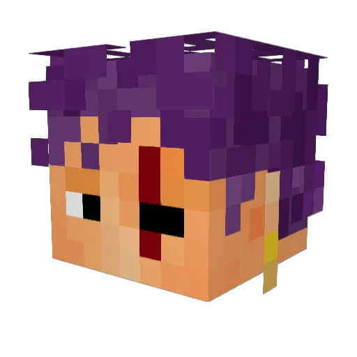 55tv Minecraft avatar head, 3D render