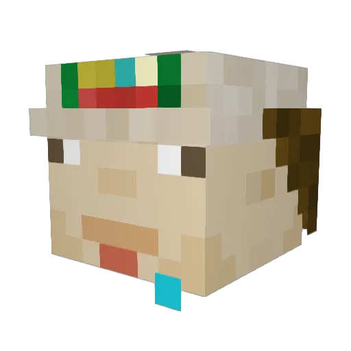 55youth Minecraft avatar head, 3D render