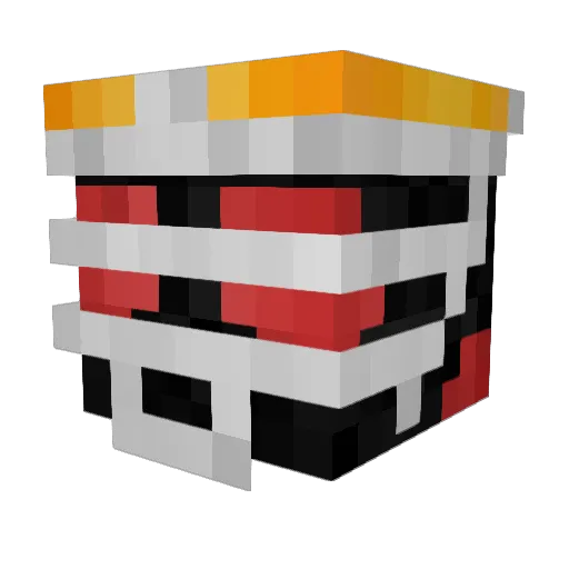 55zm Minecraft avatar head, 3D render