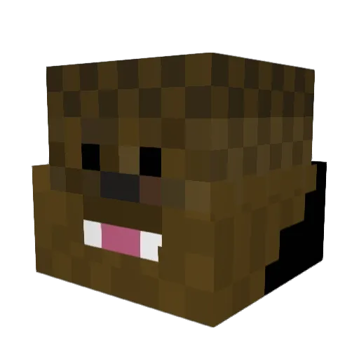 561Malibu Minecraft avatar head, 3D render
