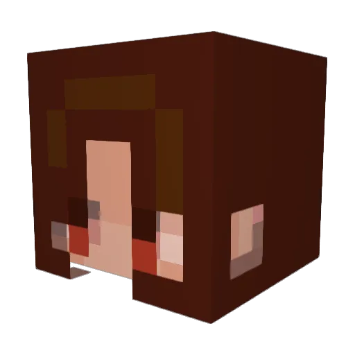 563g Minecraft avatar head, 3D render