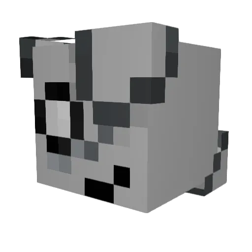 56_38 Minecraft avatar head, 3D render